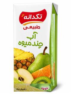 آبمیوه چند میوه 200م پاکتی تکدانه