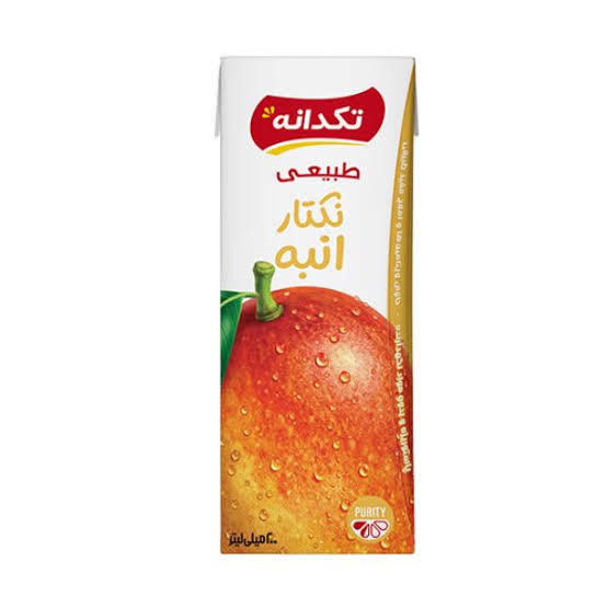 آبمیوه انبه 200 م پاکتی تکدانه