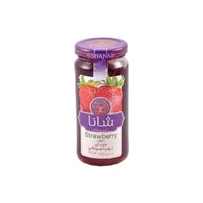 مربا توت فرنگی شیشه ۳۰۵ گرم شانا